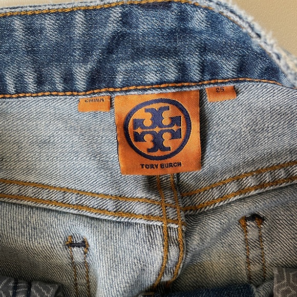 Tory Burch Wide Leg Jeans High Rise Size 25 - Picture 9 of 12